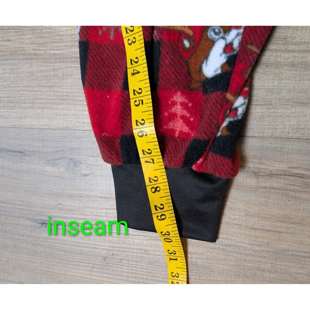 NWOT Buc-ee’s Christmas Bodysuit Pajamas Adult S/M Plaid Beaver Reindeer Hooded - Picture 9 of 9